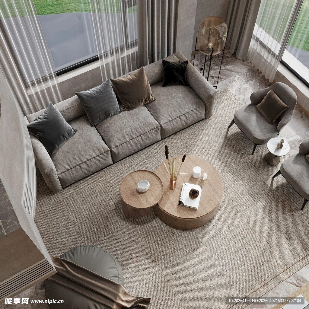 现代简约风客厅室内设计