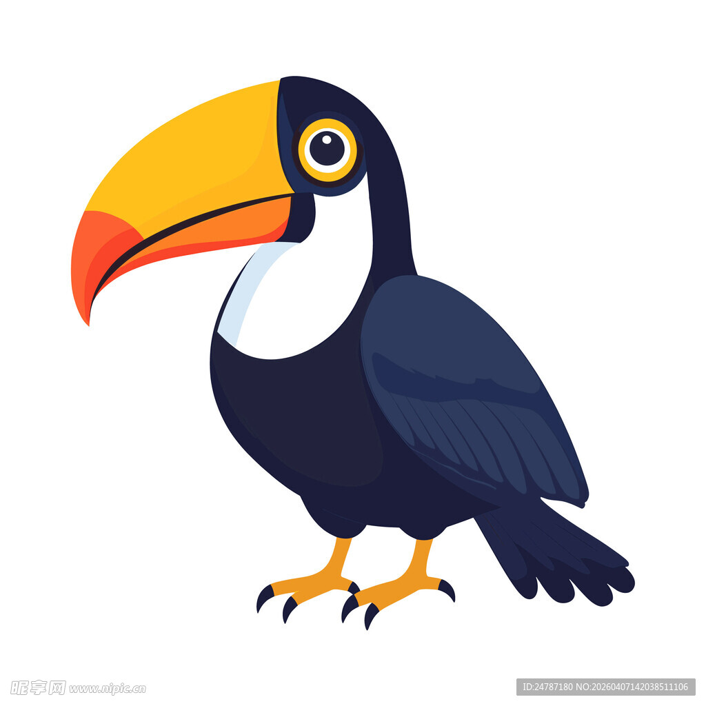 卡通巨嘴鸟