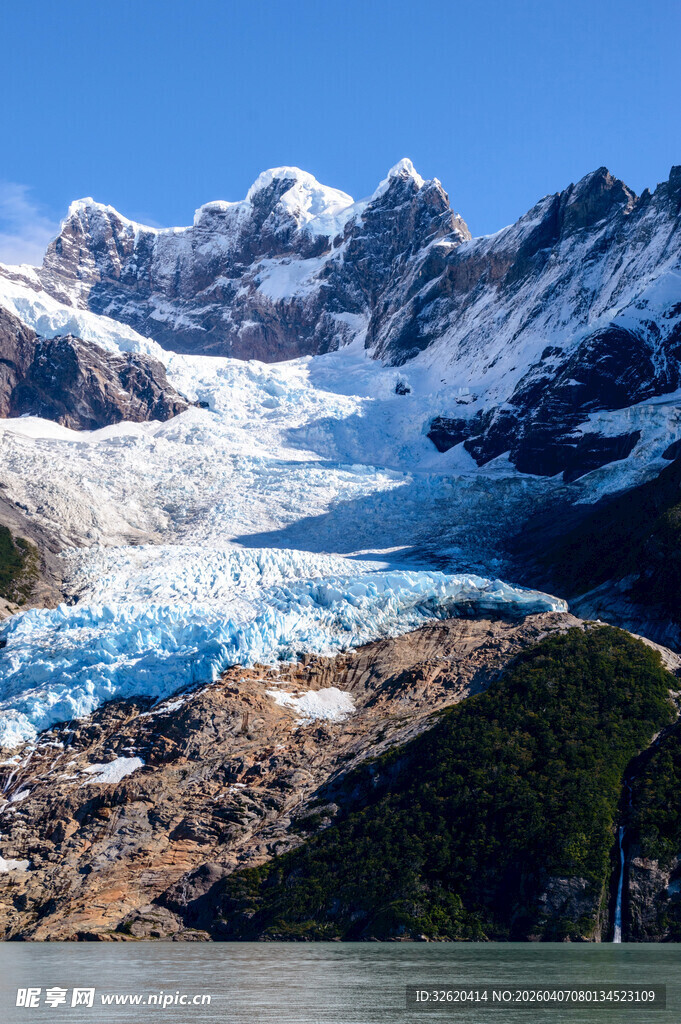 壮丽雪山冰川湖泊美景