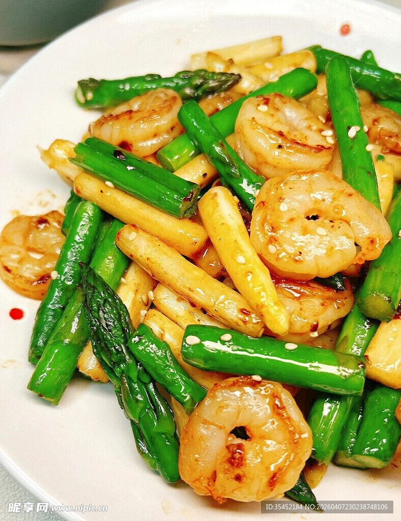 虾仁炒芦笋