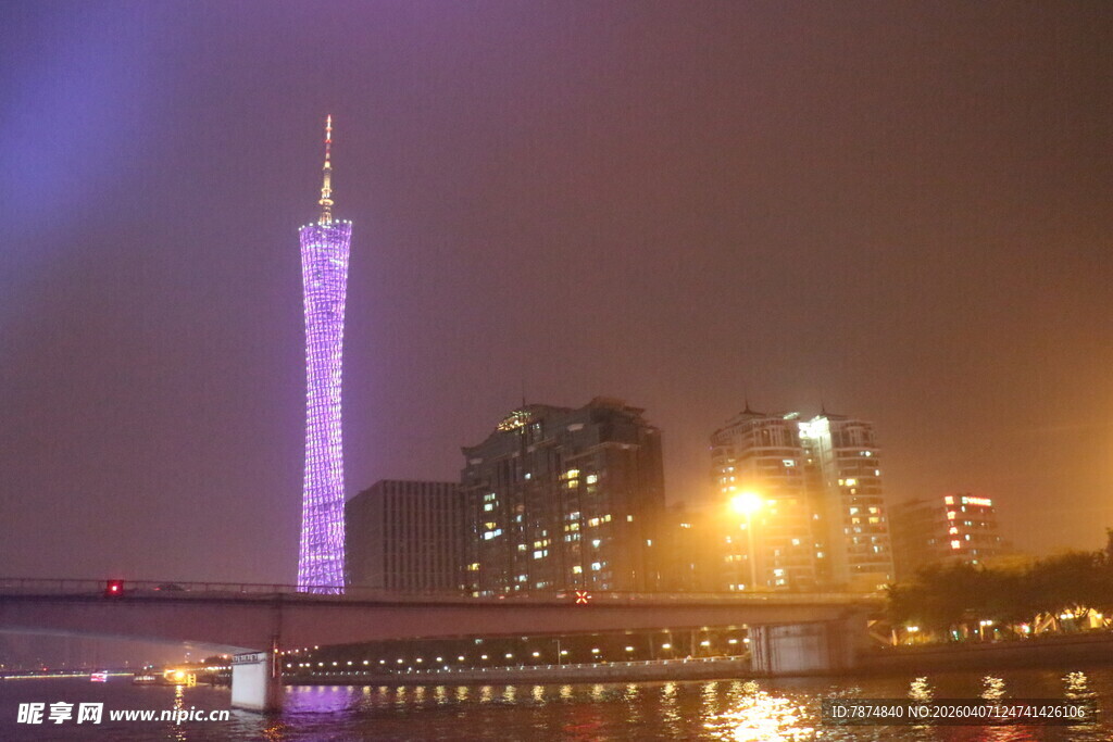 广州塔夜景璀璨