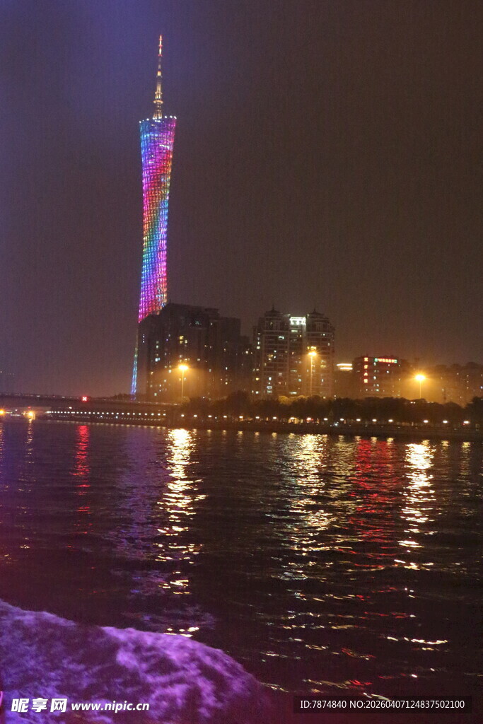 广州塔夜景璀璨迷人