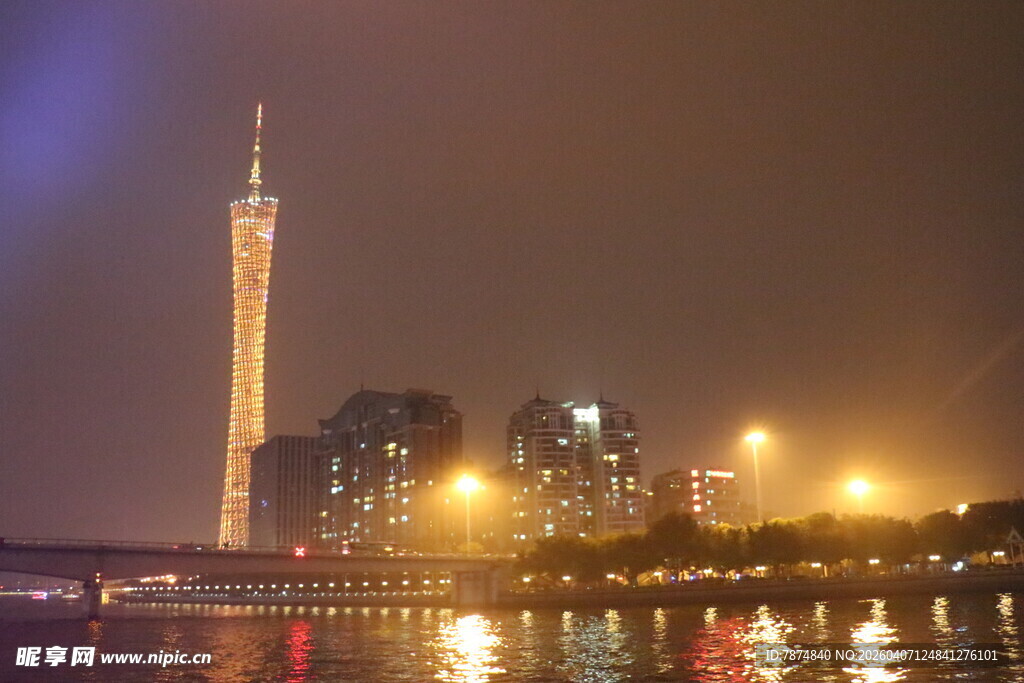 广州塔夜景璀璨迷人