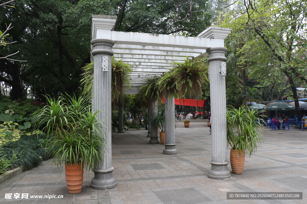 户外木质凉亭景观