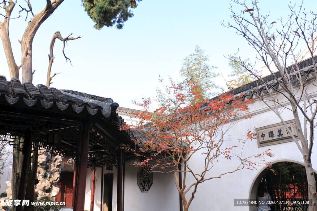 中式庭院古建筑景致