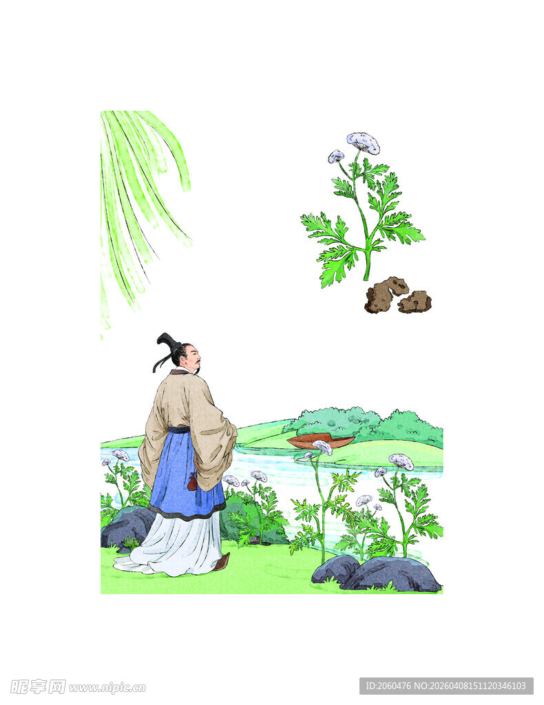 古代文人赏景图