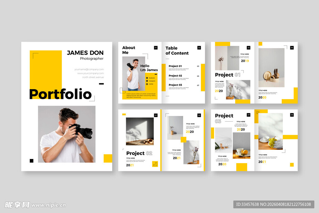 创意摄影作品集展示模板