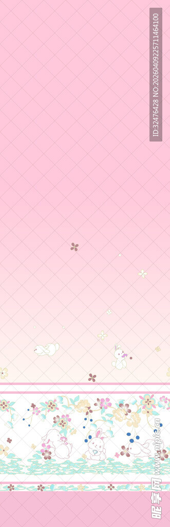 粉色花卉装饰背景图