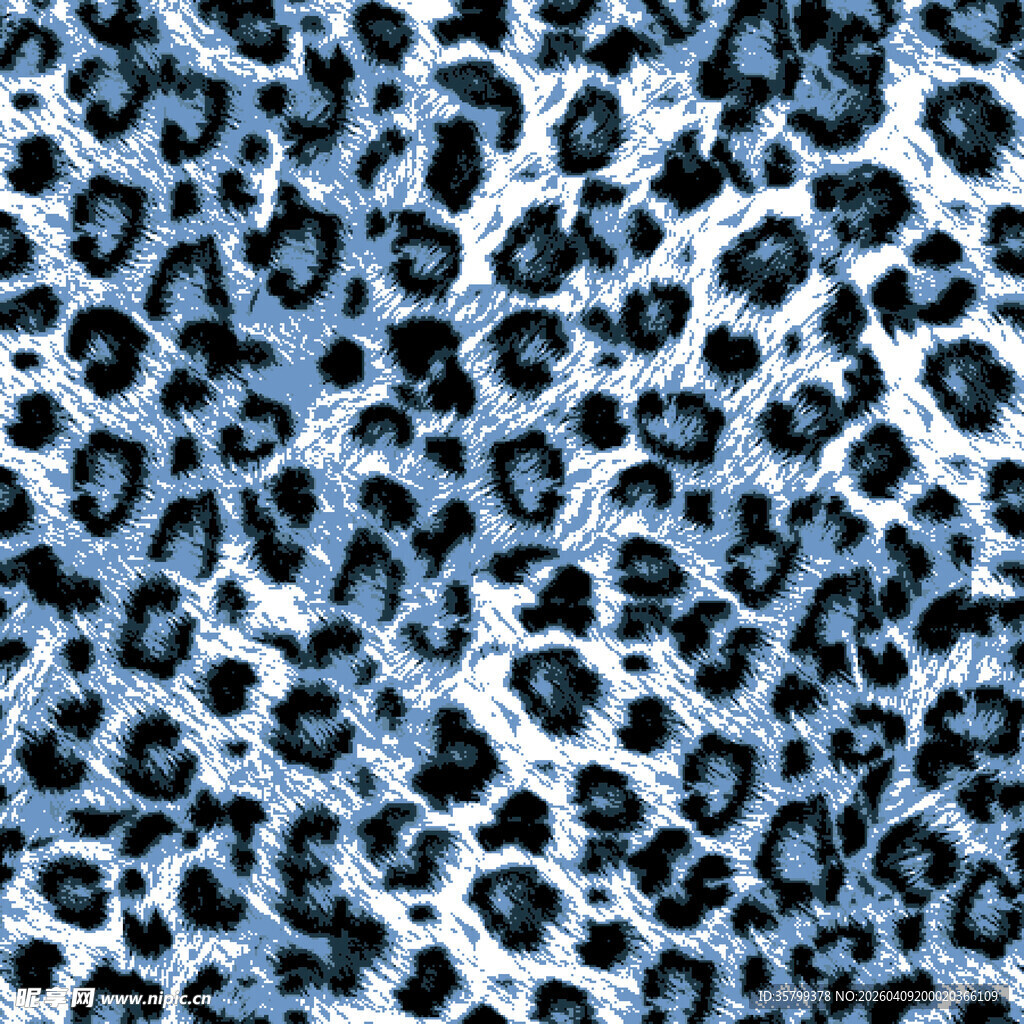 蓝黑豹纹图案纹理