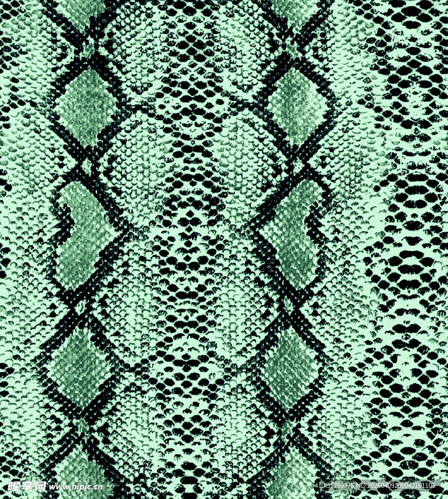 绿黑相间蛇皮纹理图案