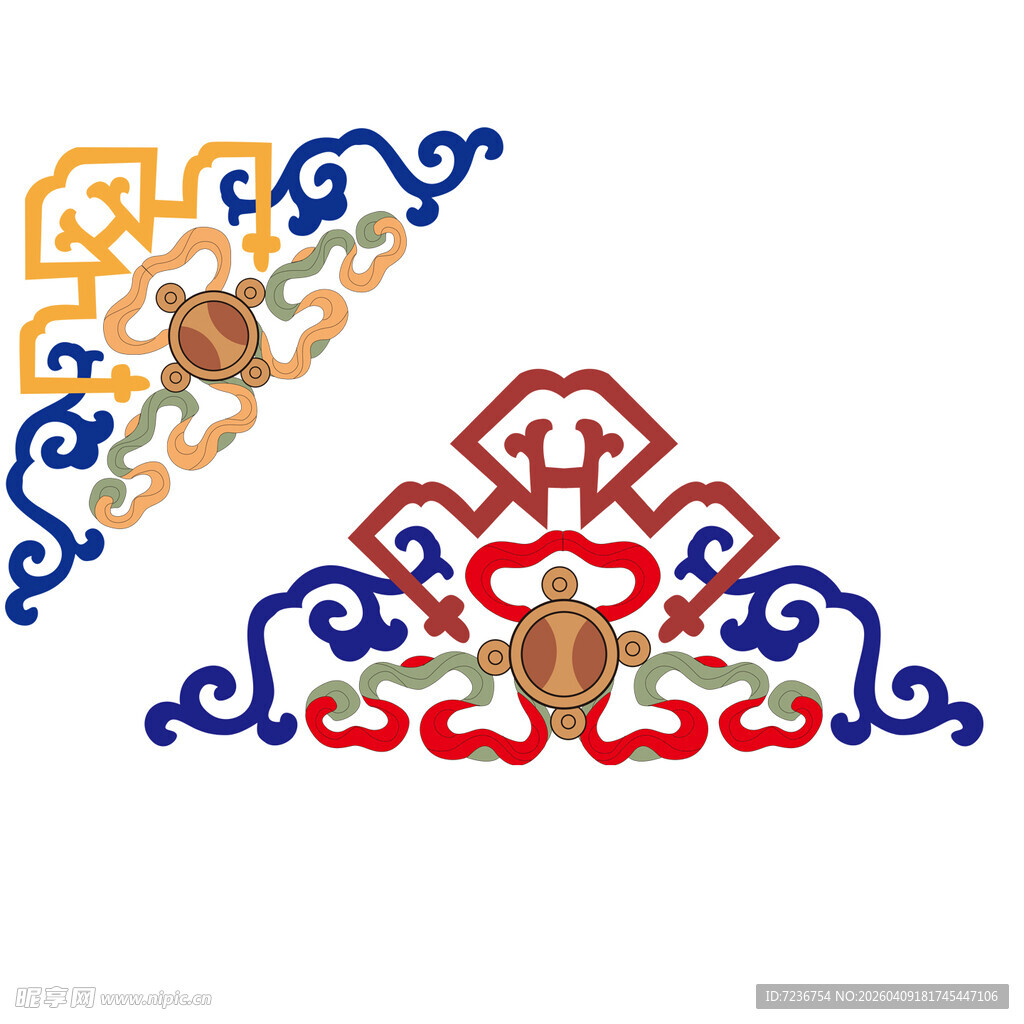 藏式边框 花纹 底纹 图案