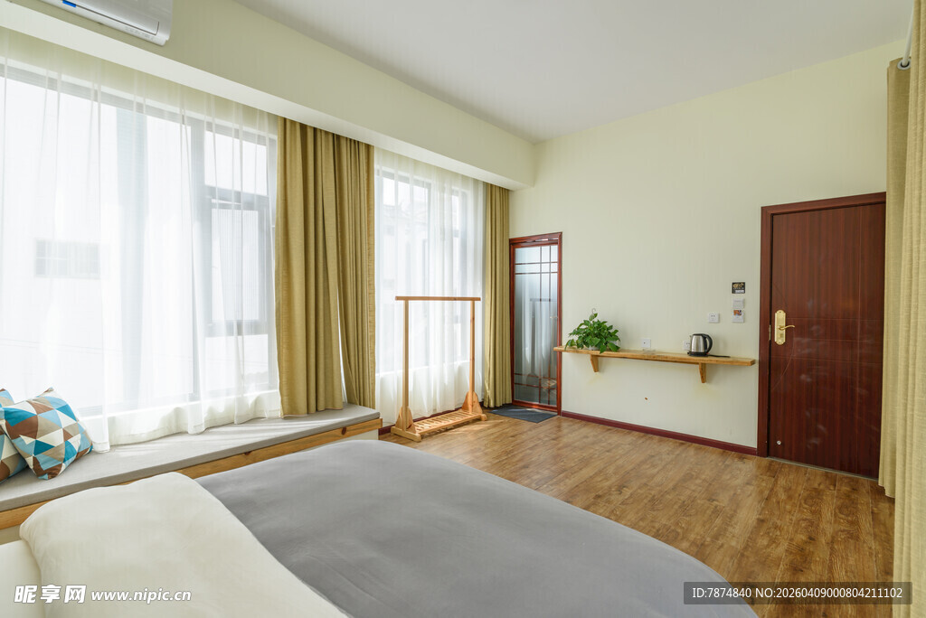 温馨简约卧室室内场景