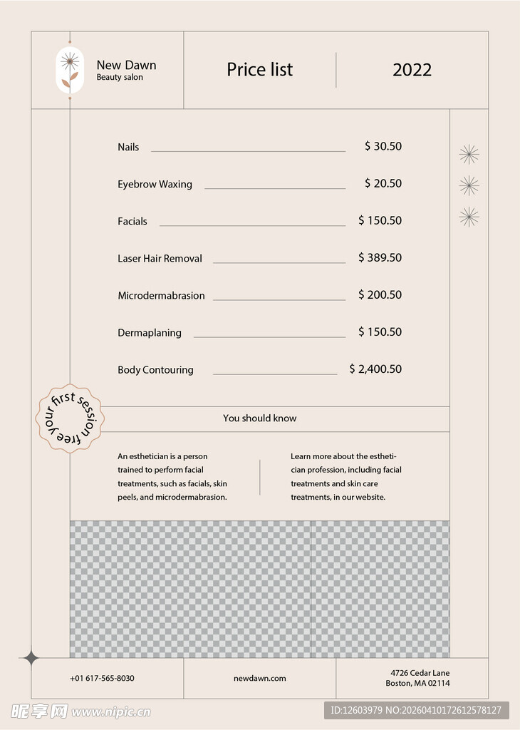 简约风格费用明细报表