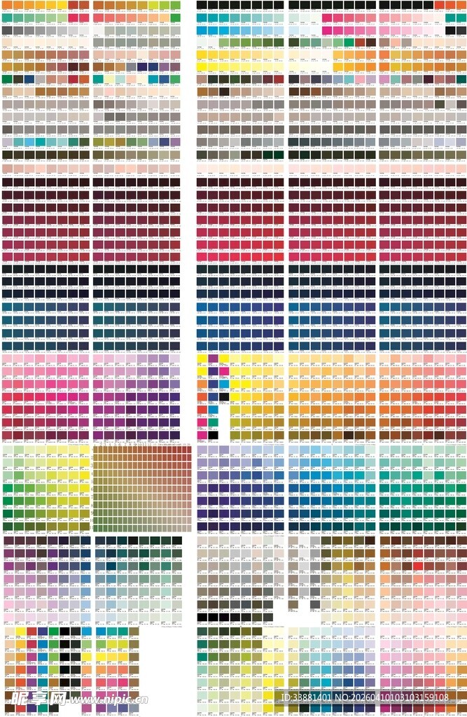 多样色彩色卡展示