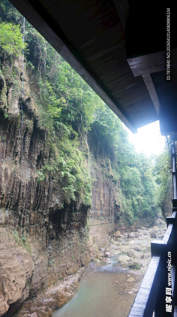 恩施火车窗外的山间峡谷风光