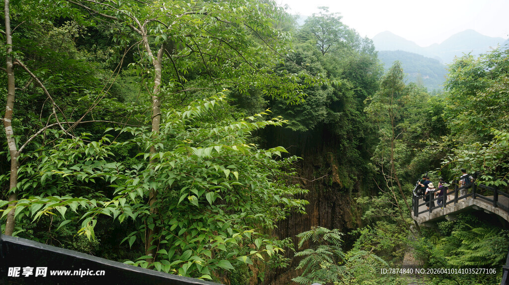 恩施山间绿意中的古朴桥梁