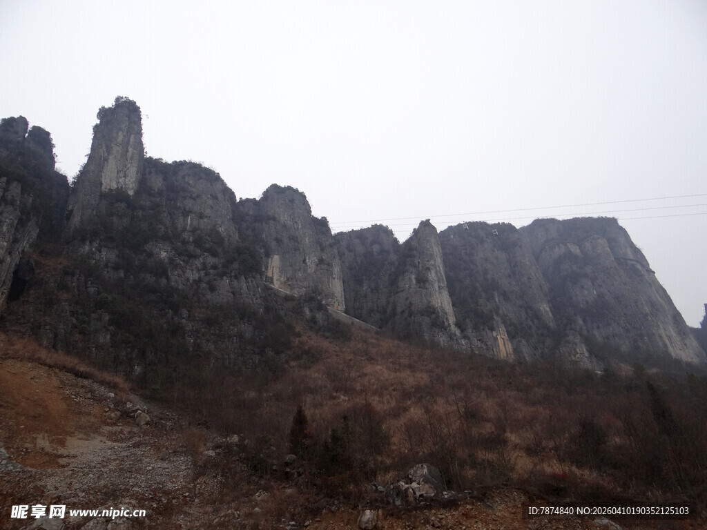 恩施壮观嶙峋的奇特山峰