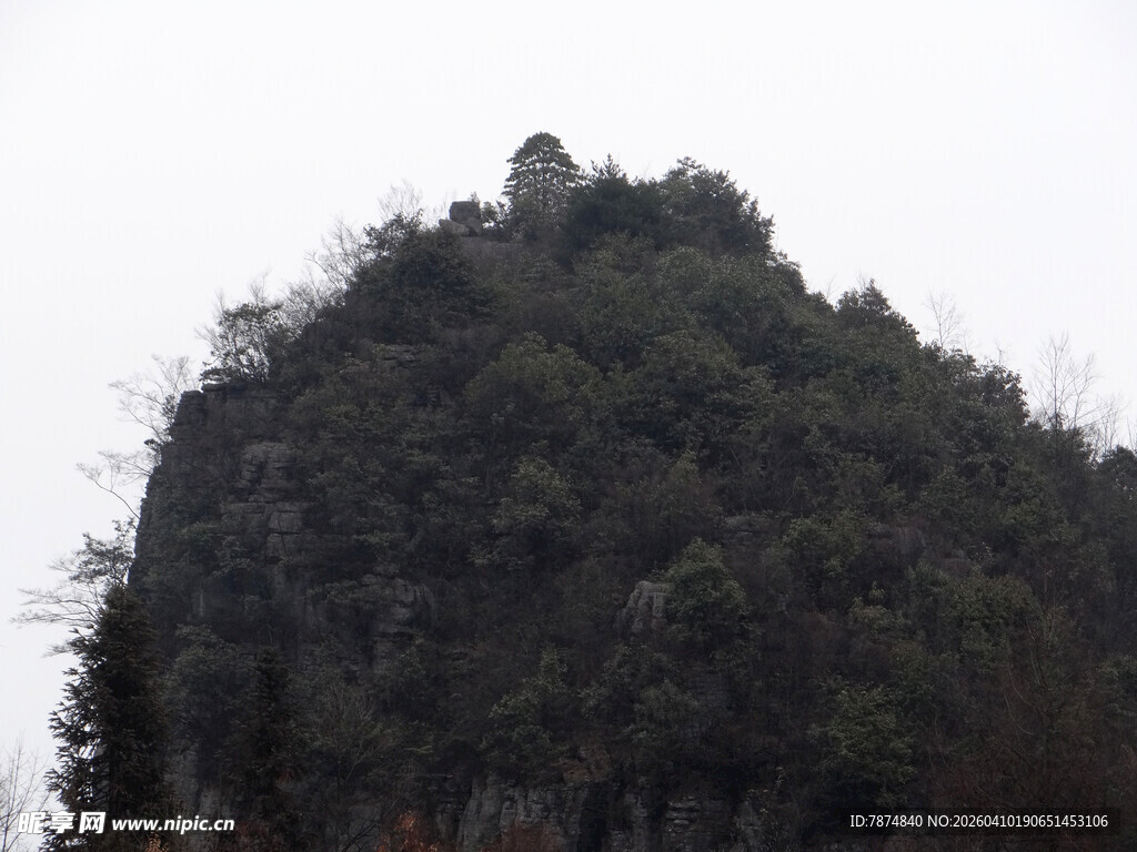 恩施山顶小屋隐于葱郁山林