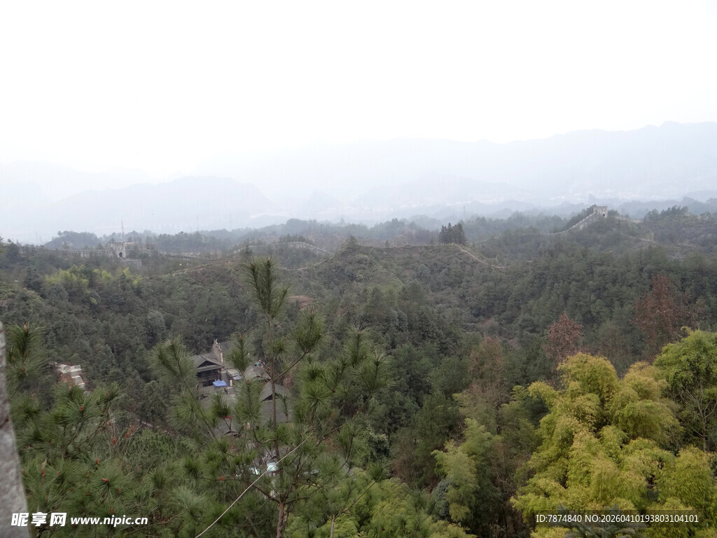恩施山林全景风光