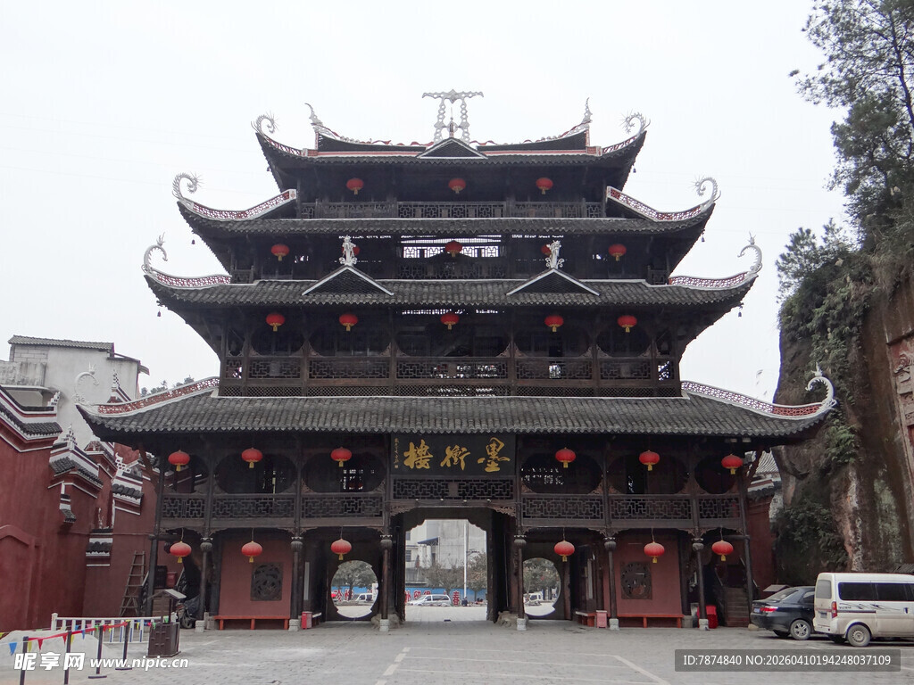 恩施中式古牌坊建筑景观