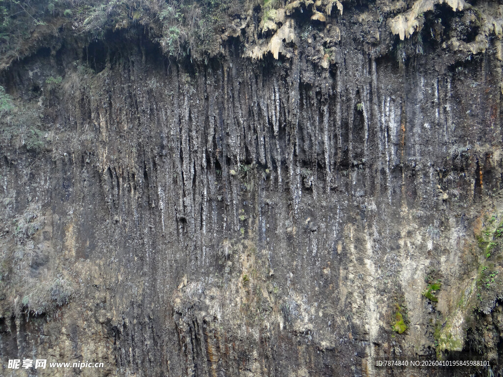 恩施壮观的岩石纹理景象