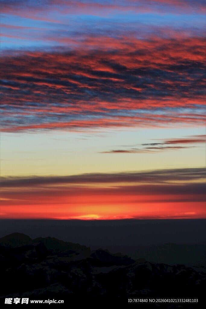 绚丽多彩的天空日落美景