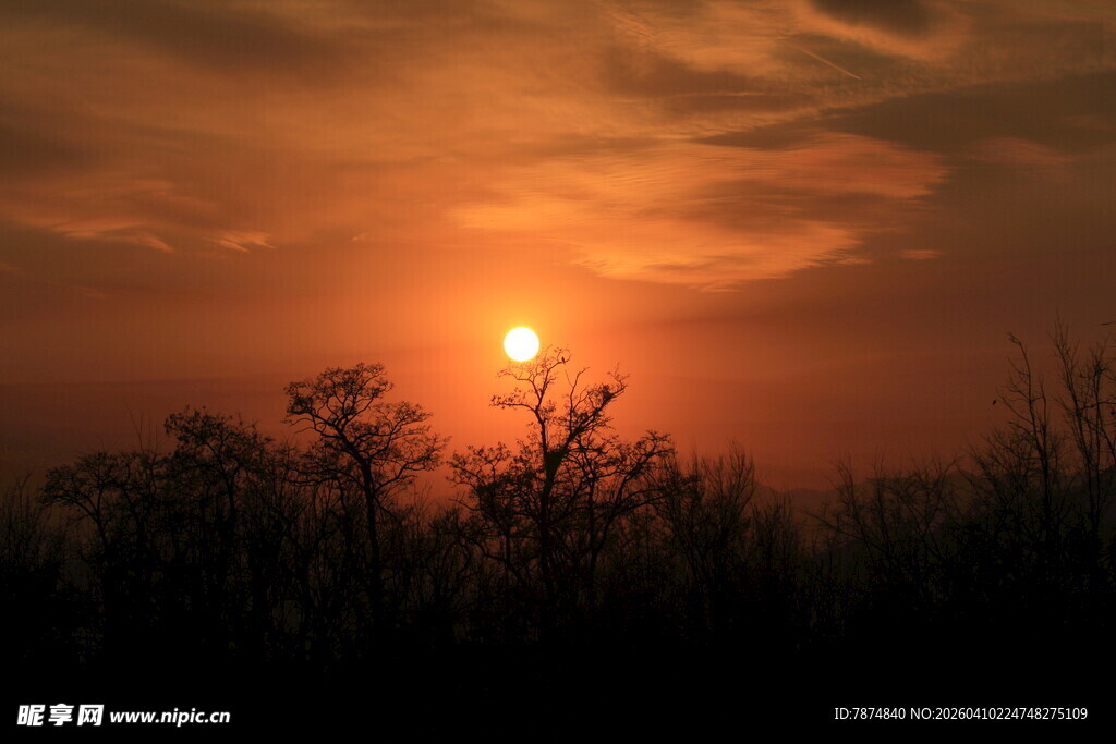日落时分的自然美景