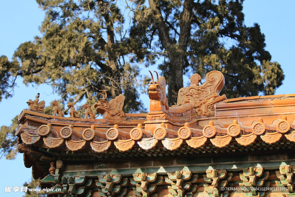 中式古建筑屋顶装饰