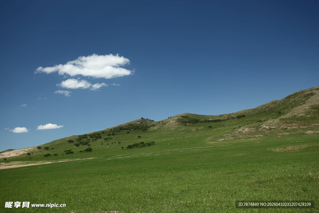 草原蓝天美景