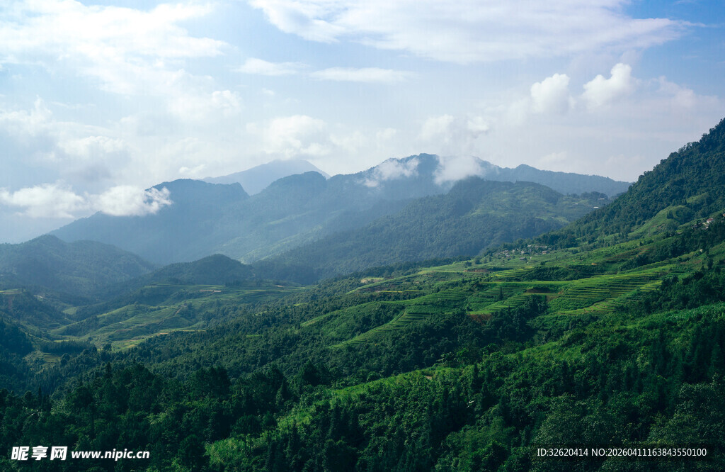 青山云海间的壮美山