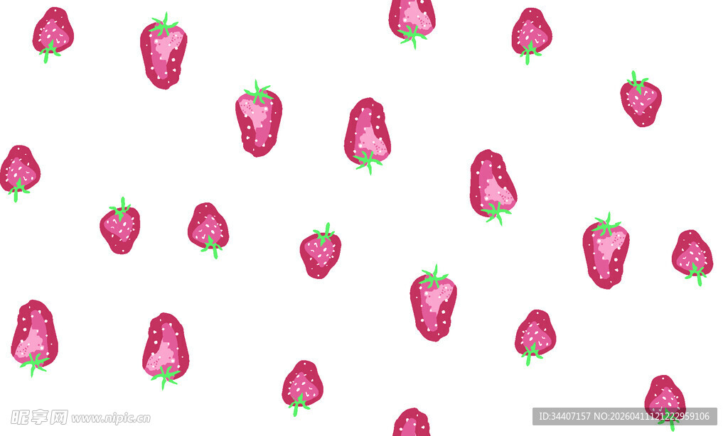 草莓图案背景