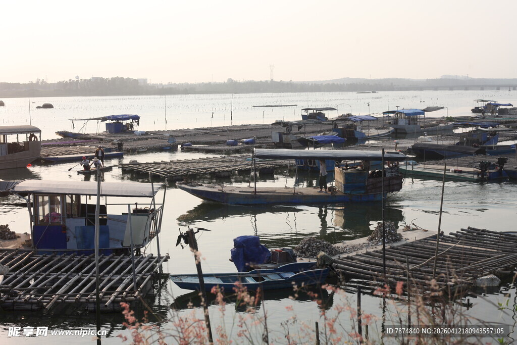 湛江水上渔排场景