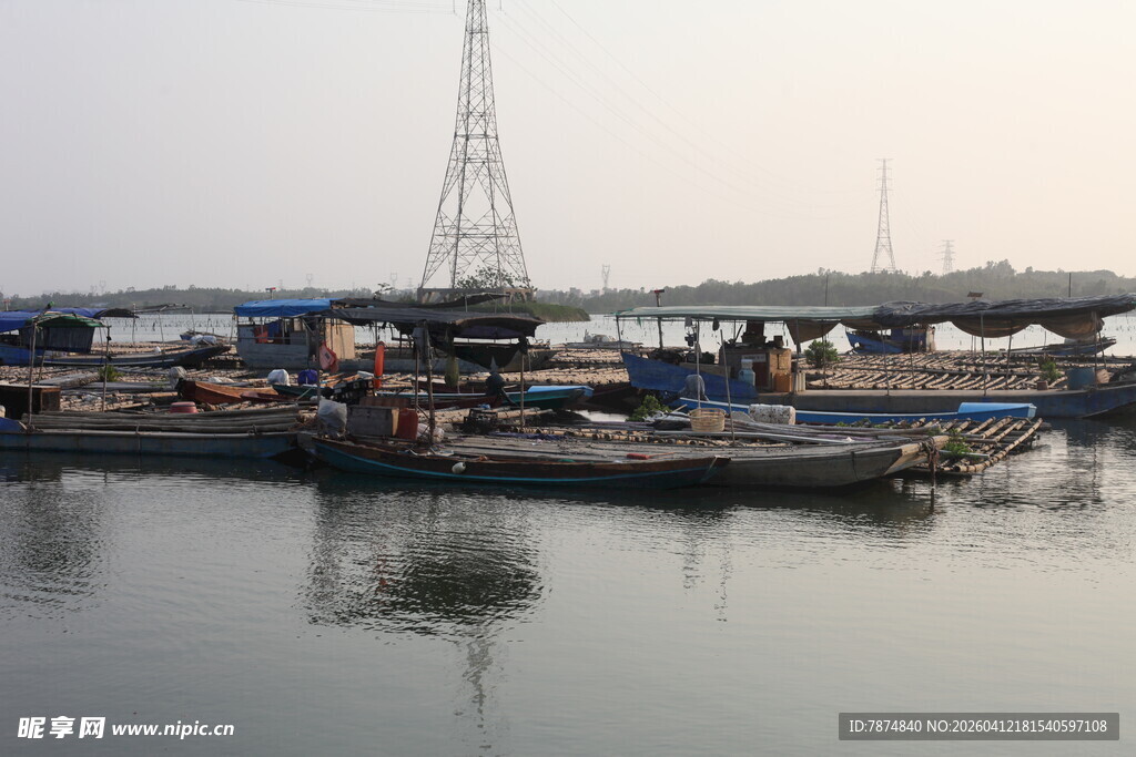 湛江港口船只停靠景象