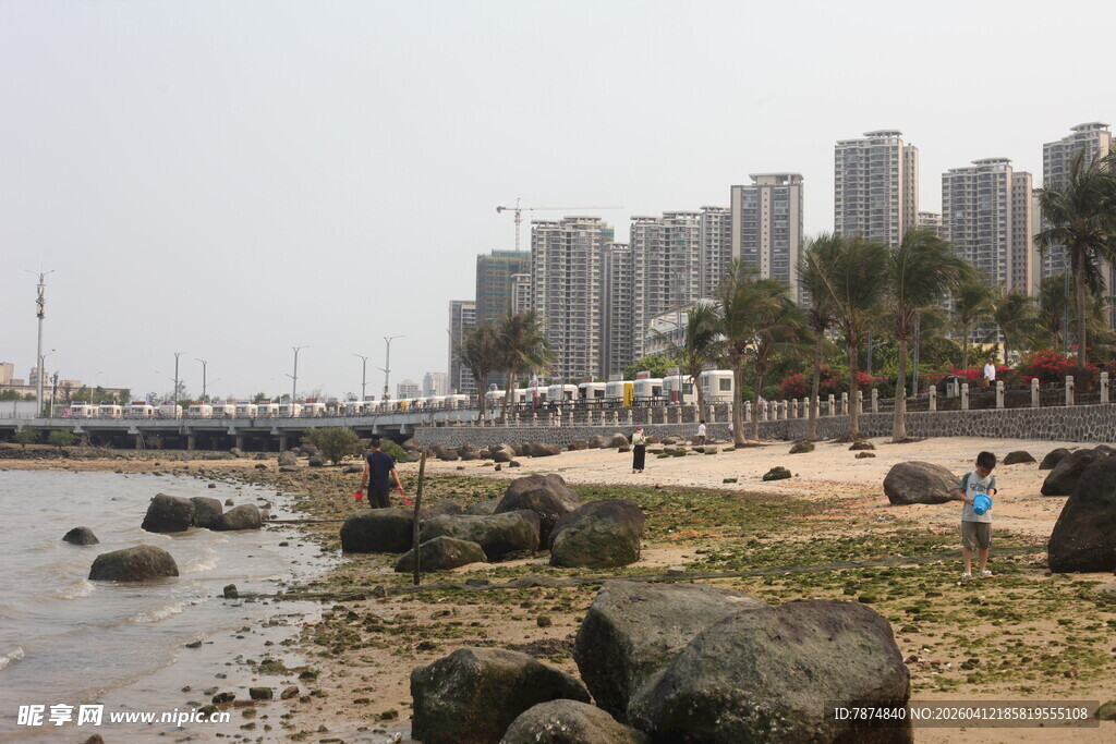 湛江海滨城市的美丽沙滩风光