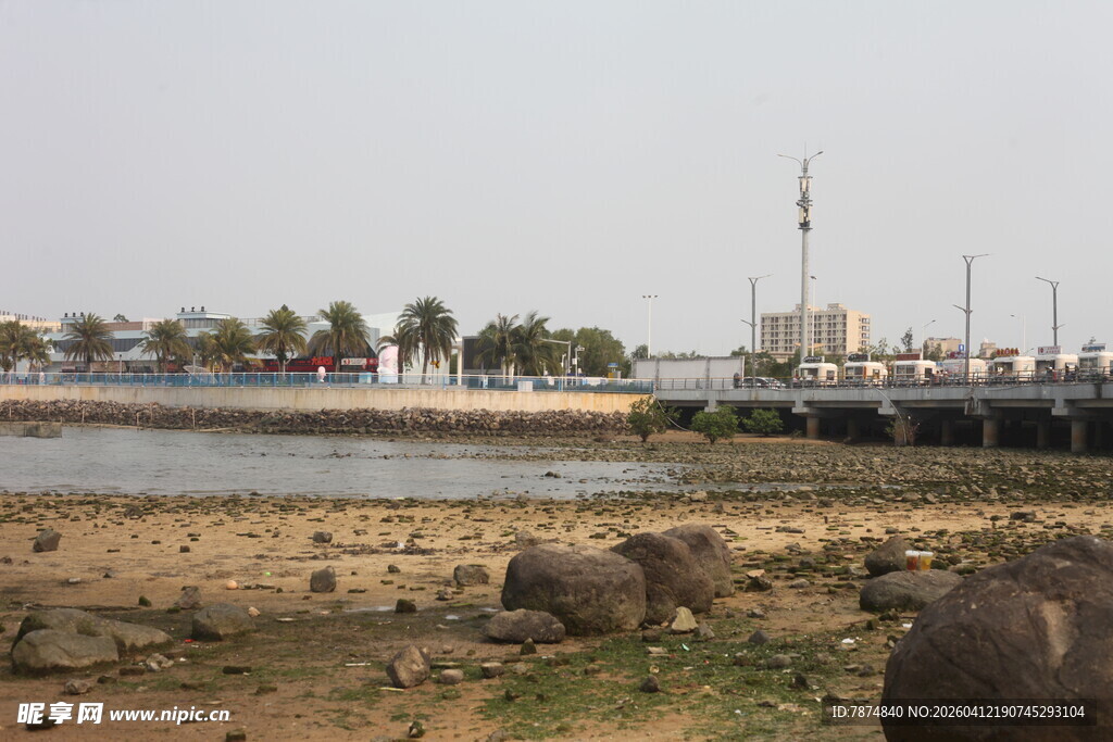 湛江海滨滩涂景象
