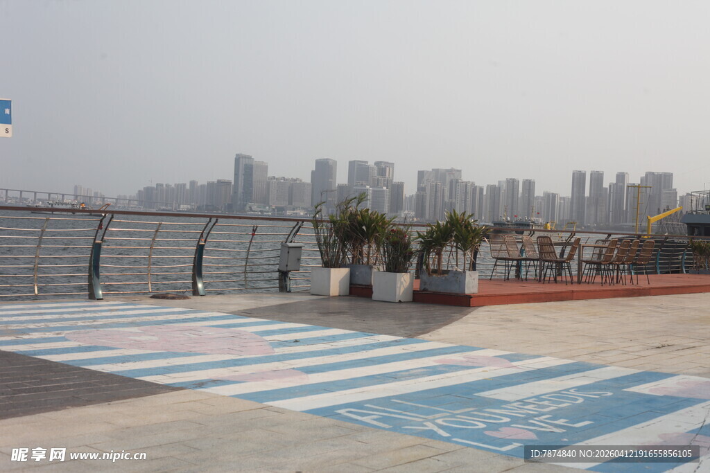 湛江城市天台景观俯瞰