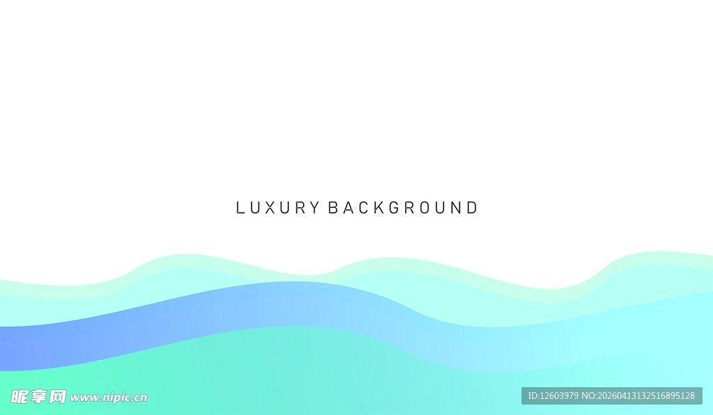 清新渐变波浪背景图