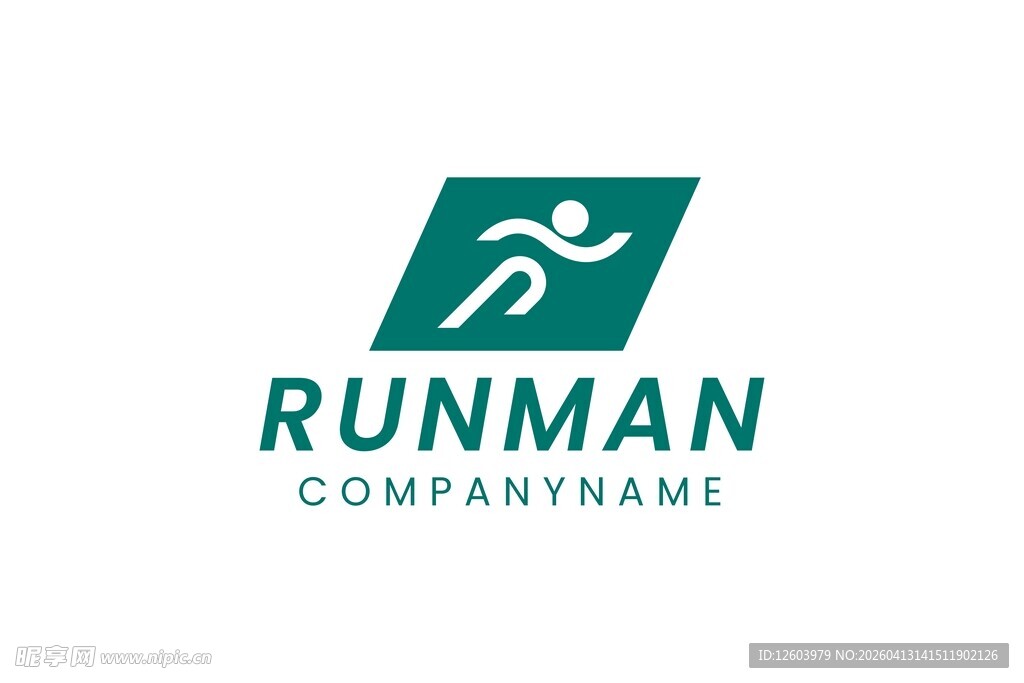 奔跑人标志设计