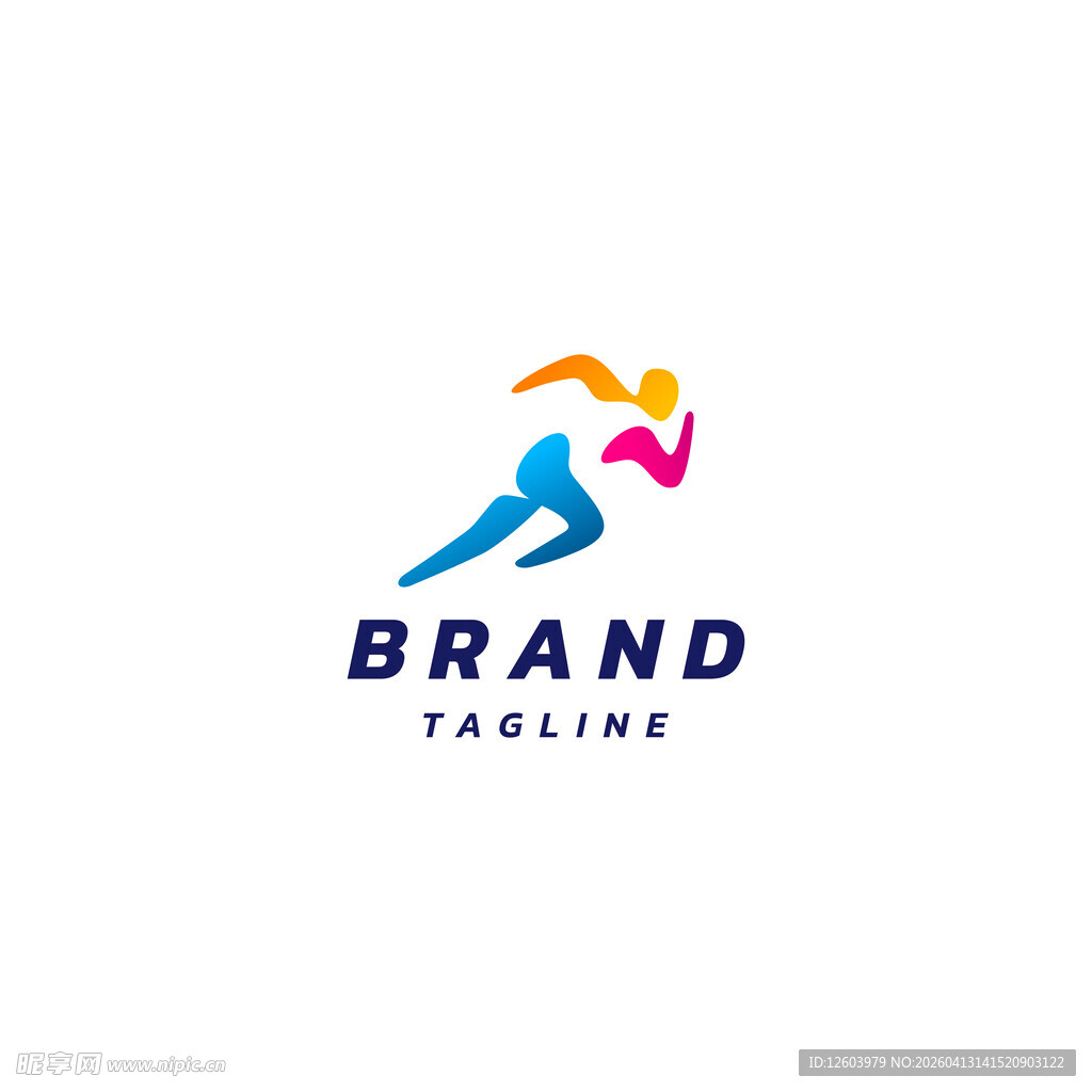 活力奔跑品牌标志设计