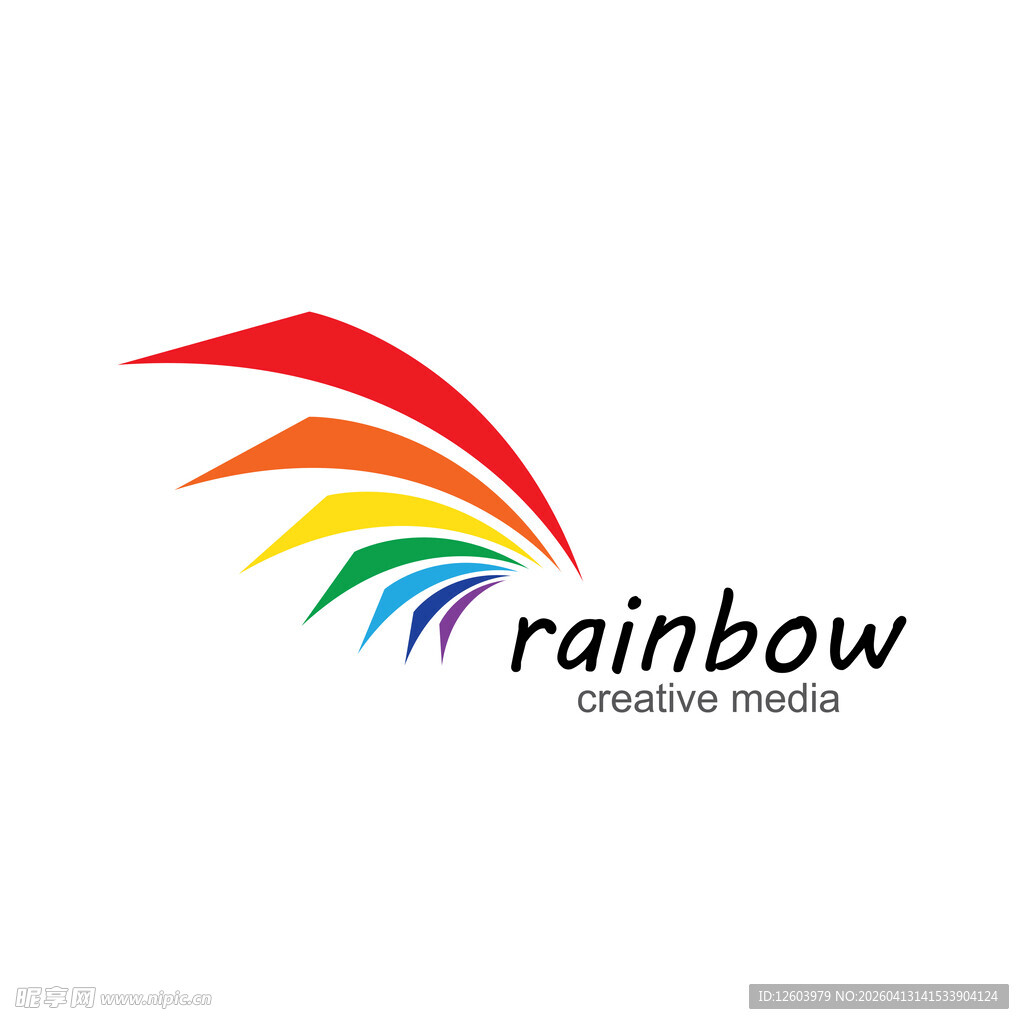 彩虹主题创意标志设计