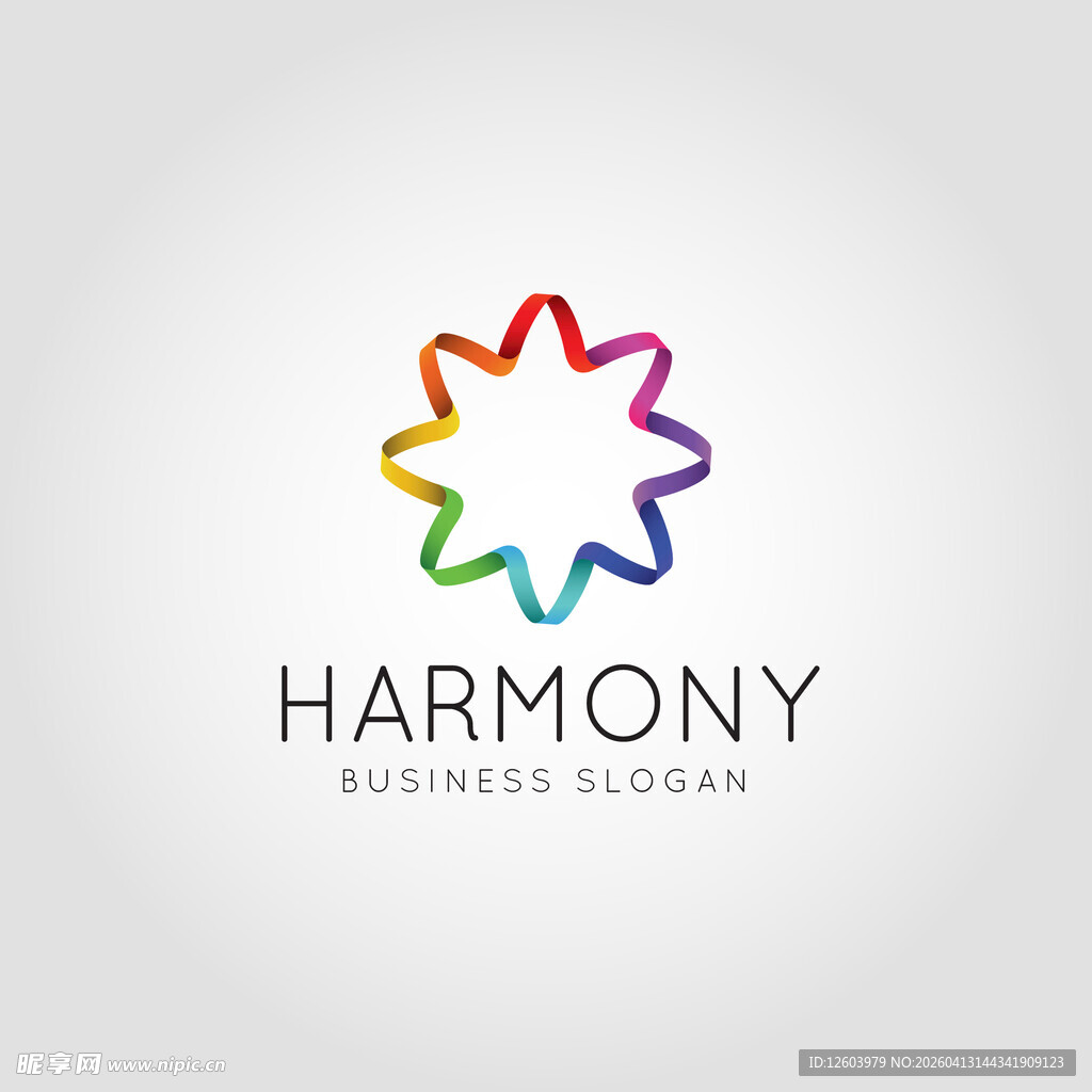 和谐主题多彩企业标志
