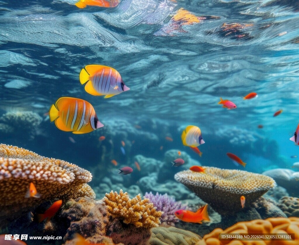 海底缤纷鱼群
