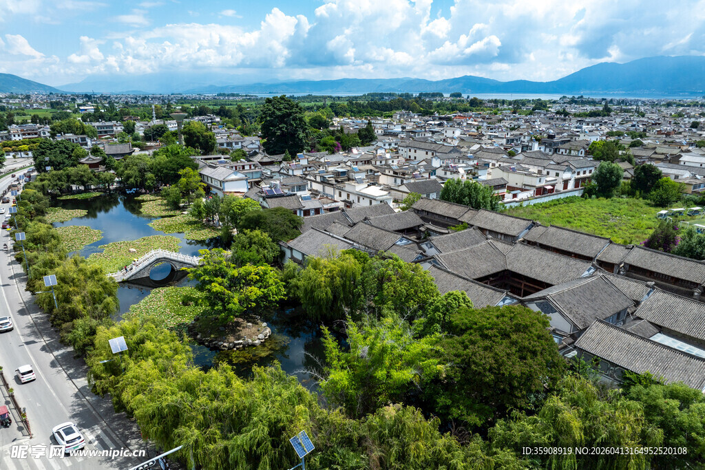 亚洲中国云南大理喜洲古镇风光