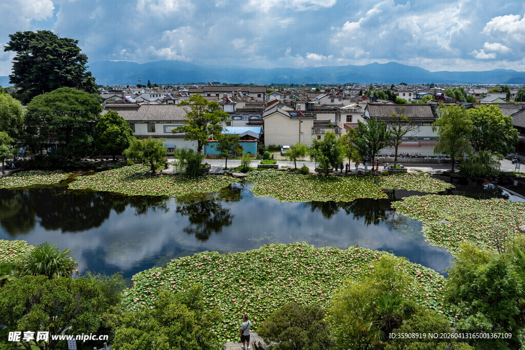 亚洲中国云南大理喜洲古镇风光