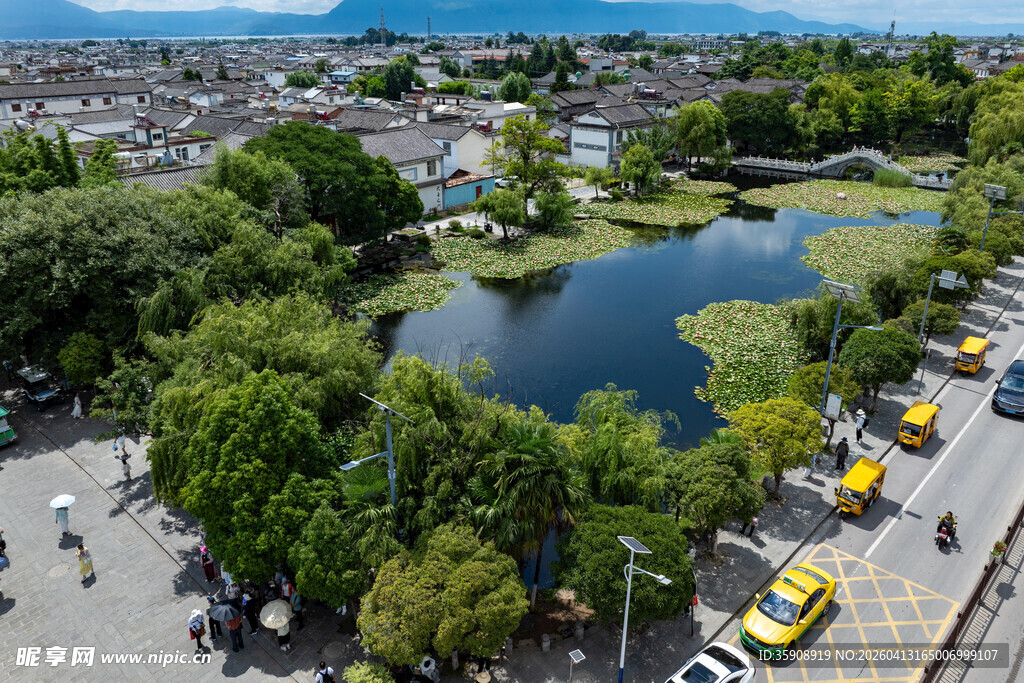 亚洲中国云南大理喜洲古镇风光