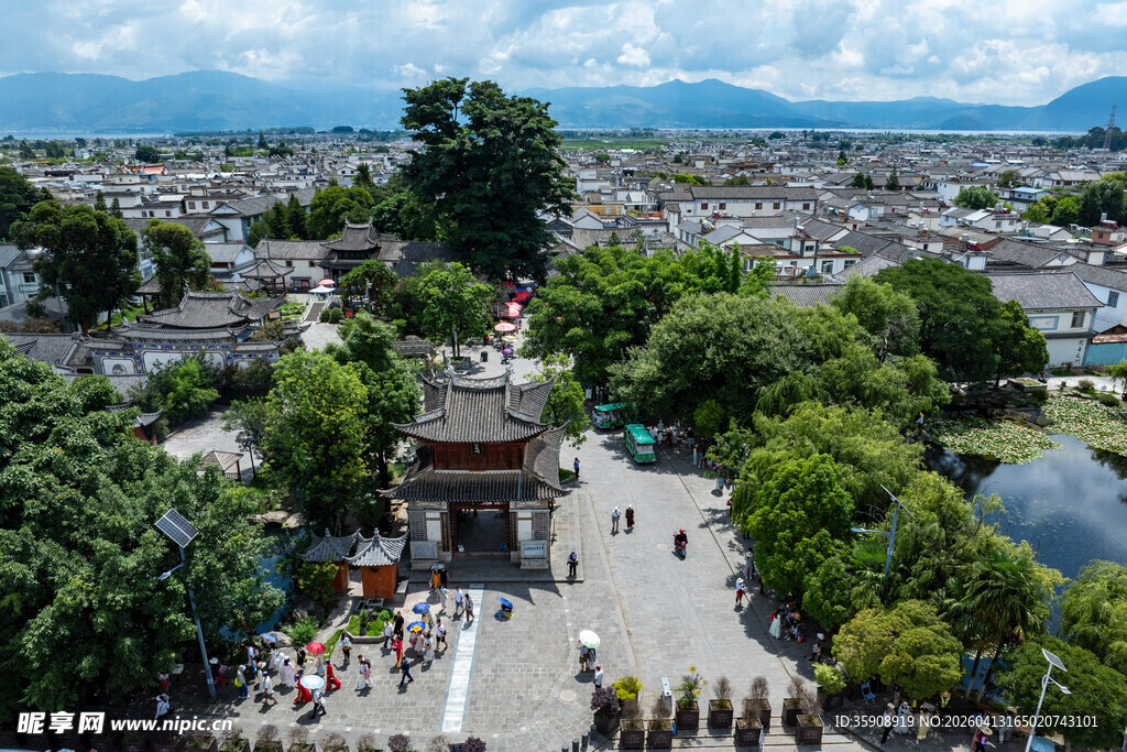 亚洲中国云南大理喜洲古镇风光