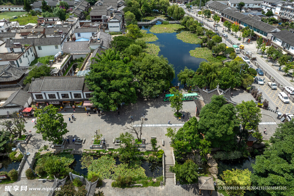 亚洲中国云南大理喜洲古镇风光