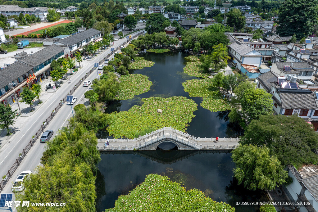 亚洲中国云南大理喜洲古镇风光
