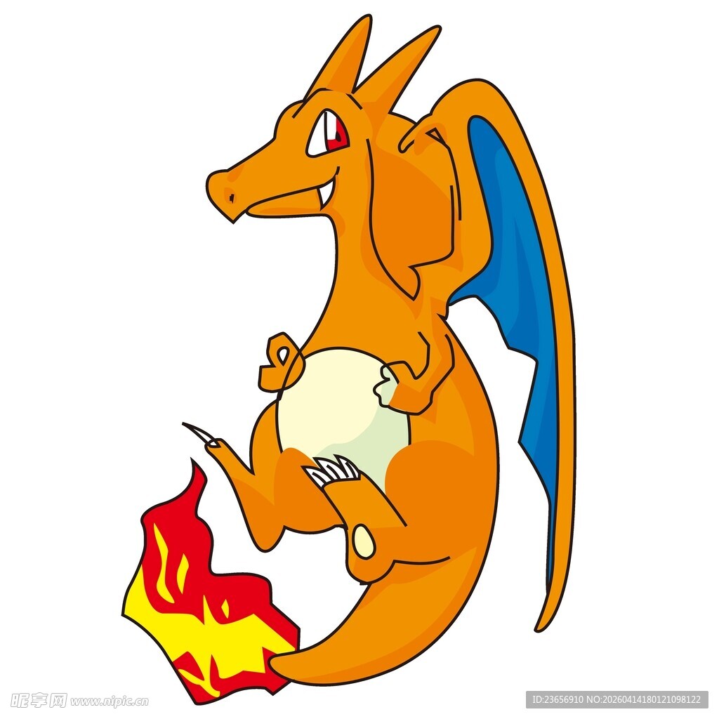 站立的喷火龙形象