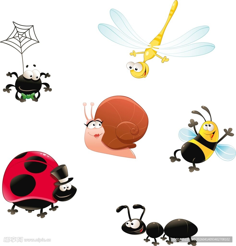 可爱昆虫集合